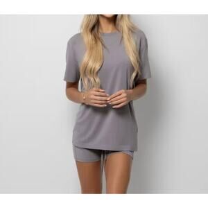 NWOT Comfrt Lounge T Shirt Steel Large